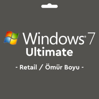 Windows 7 Ultimate Retail Key 32&64 Bit Lisans Anahtarı Ömür Boyu