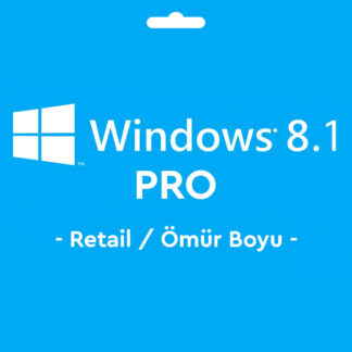 Windows 8.1 Pro Retail Key Lisans Anahtarı Ömür Boyu