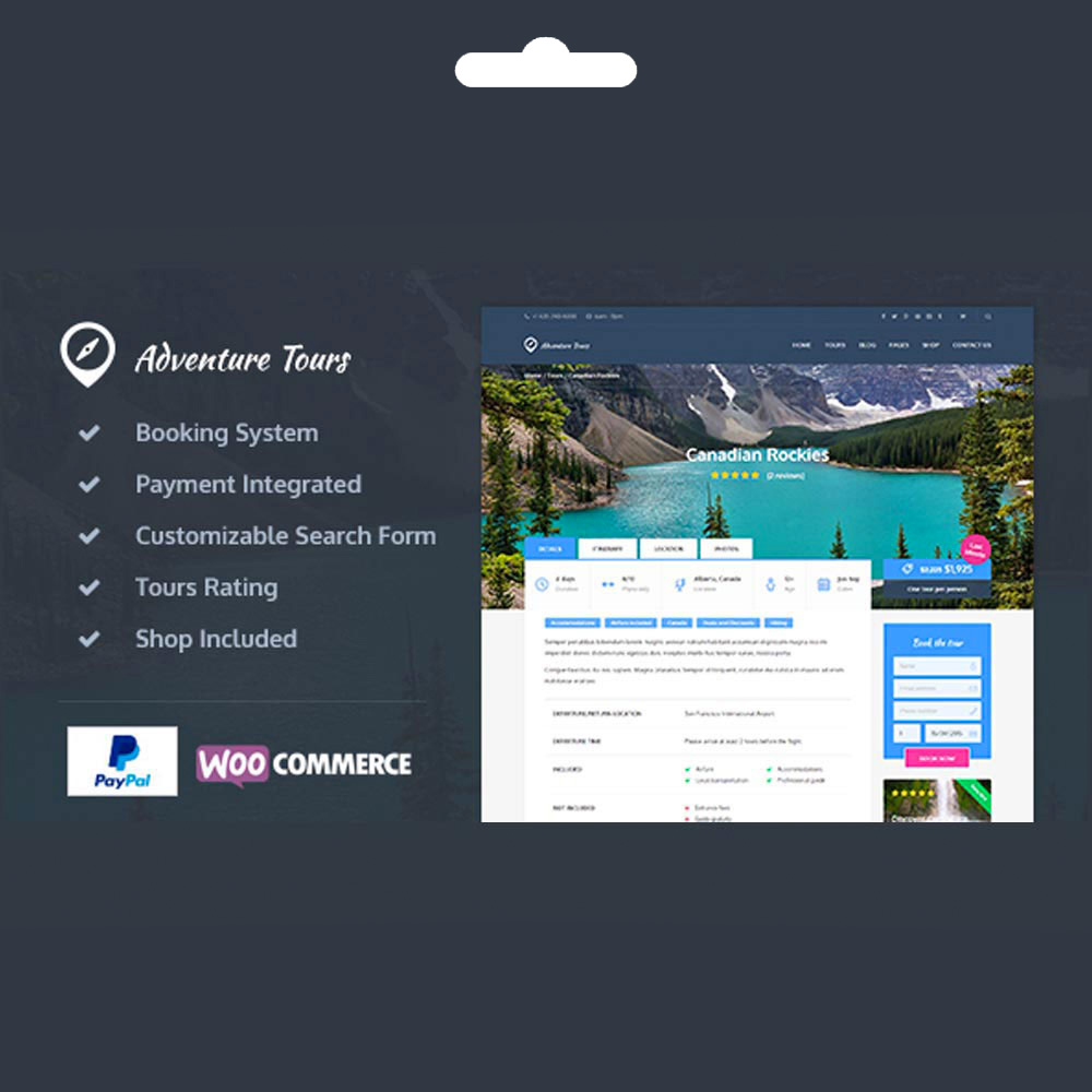 Adventure Tours WordPress Tur Teması